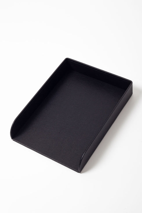 Felix Leather Document Rack Black